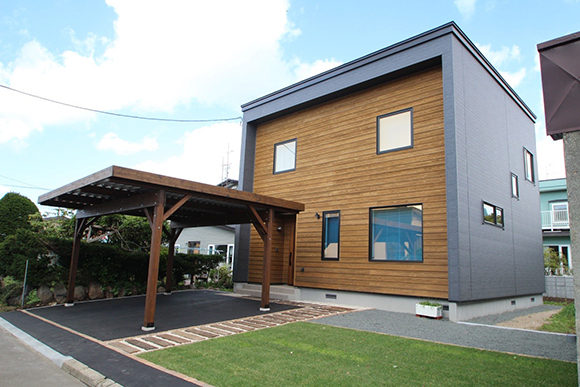 家のファサードを樹でデザインする